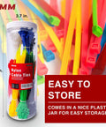 Colorful Zip Ties Pack 1000 Count With Assorted Sizes 4 6 8 And 10 Inches In A Handy Plastic Storage Jar for wire management.