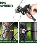 Heavy Duty Zip Tie Gun Kit With Industrial Scissors, Tensioner And Cutter For Electrical Work, Outdoor Fence And Pipe Repairs