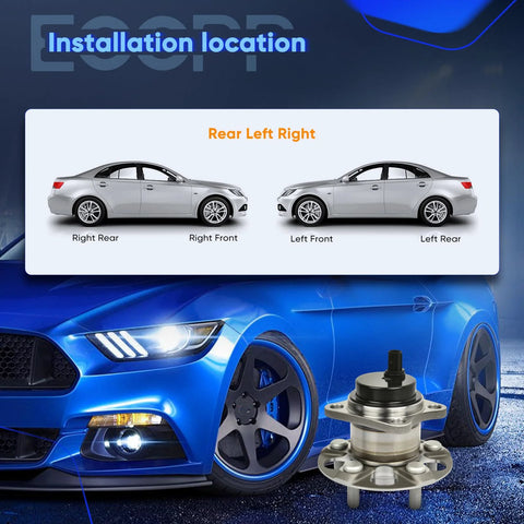 Wheel Hub And Bearing Assembly For Toyota Prius 2010 2015 And Prius Plug In 2014 2015 5 Lug Rear Pair Installation Diagram