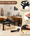 Printing Linocut Hand Lever Press Kit with Rollers and Felt Pads on table, showcasing lever mechanism and durable frame for DIY projects