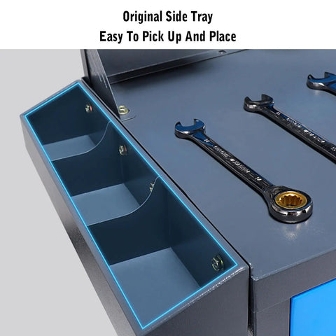 Heavy Duty Tool Cart With Drawer And Pegboard Screwdriver Holder 330 Pound Capacity Durable Steel Construction On Heavy Duty Wheels For Warehouse Garage And Workshop Use side tray with wrench holders