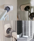Hella Sturdy Baby Gate Extender Kit Four Pack M8 Threaded Spindle Rods mounted with wall guards for smooth installation.