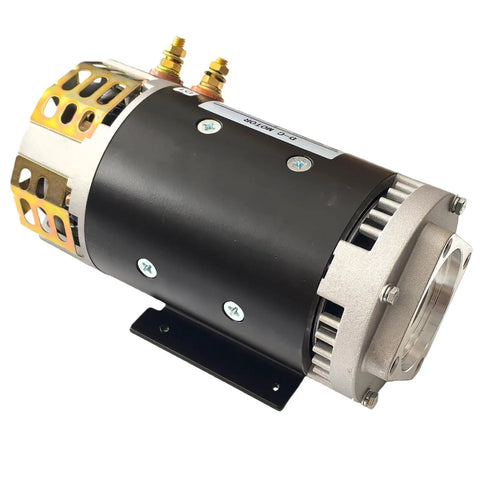 Brand New 24V DC Electric Motor For Genie Scissor Lift GS1930 Heavy Duty 4.5 HP Hydraulic Power Unit Replacement OEM Grade 40844GT close-up side view