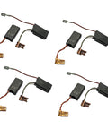 Premium Carbon Motor Brushes Replacement Brush Set Compatible With Rotary Hammer Model 11241EVS Keeps Your Rig Running Smooth Built Tough And Professional Grade For Heavy Duty Work Four Pack Included, showing four carbon motor brushes.