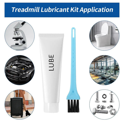 Universal Silicone Treadmill Lubricant Oil For Sole Spirit Xterra And Fuel Fitness Treadmills Plus Other Home Gym Machines Includes Cleaning Cloth And Brush kit