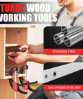 Person using 4-Inch Bar Clamps For Woodworking Set Of 4 One-Handed Spreader Clamps built tough with alloy steel bars and nylon bodies