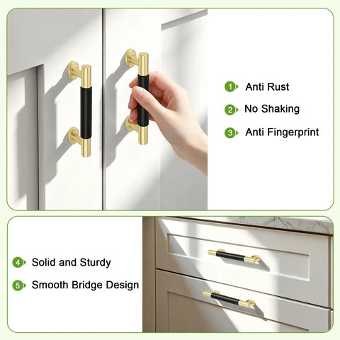 Gold Cabinet Handles 10 Pack 3 Inch Drawer Pulls And Knobs For Kitchen Cupboard Bathroom Dresser Hardware Modern Furniture