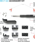 4.0 Accessory Kit For Smartphone Controlled Paper Airplanes - Landing Gear For Takeoff And Landing, Universal Connector For Almost Any Material Or Design, Lets You Personalize Your Aerial Creations
