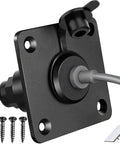 Waterproof Wall Pass Through Socket For Starlink Mini Power Setup 5.5x2.1mm DC Connector, black metal wall plate with cable pass-through