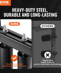 Comparison of beefed-up heavy duty steel sliding gate kit with 6-inch rollers and T bracket versus regular steel gate bracket