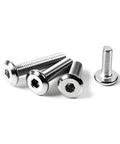 Front view: flat-head hex socket cap screws, 1/4-20 x 1 in, 4 pcs, stainless steel bright finish