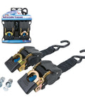 Retractable Transom Tie Down For Boats, 2 Inch By 43 Inch, 833 Lb Working Load Limit And 2,500 Lb Break Strength, 2 Pack