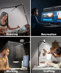 Ultra Wide Dual Head Desk Lamp With Clamp Mount, 30.7 Inch 24W LED in use for drawing, recreation, working, and crafting
