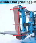Extended flat grinding plate on 1100W Industrial Bench Sander With Bidirectional Sanding And Brushless Motor High Power Planer.