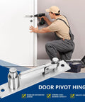 Pro Grade Beefy Heavy Duty Pivot Hinge For Wood Doors In 201 Stainless Steel Ultra Sleek Hidden Door Hardware With Invisible Mount Seamless Look Durable Construction For Modern Homes And High Traffic Rooms, installer fitting hinge