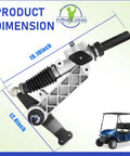 EZGO Steering Rack for 1994.6 to 2001 TXT and Medalist Golf Carts shown with dimensions 19.16x12.6 inches