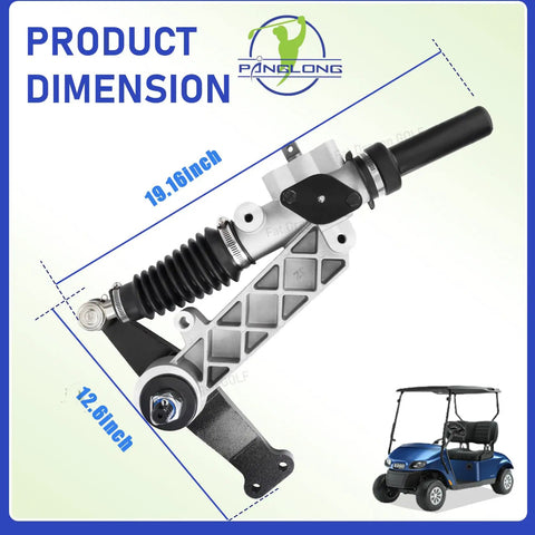 EZGO Steering Rack for 1994.6 to 2001 TXT and Medalist Golf Carts shown with dimensions 19.16x12.6 inches