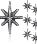 Six Unique Antique Silver Cast Iron Drawer Pulls And Cabinet Knobs With 8 Point Star Burst Design Give Your Furniture A Dope Mid Century Modern Vibe While Keeping Classic Rustic Charm With Easy Installation Screws Included