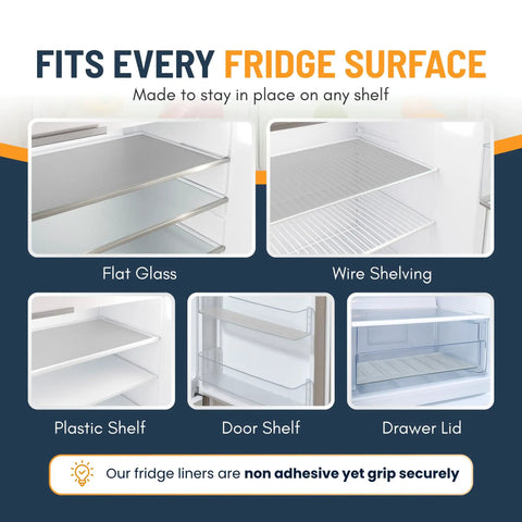 Non Adhesive Refrigerator Liners 8 Pack Bpa Free Fridge Shelf Mats For Kitchen Cabinets Easy To Wash Clear Drawer Pads That Slash Grease Spills And Keep Your Pantry Super Neat And Straight Up Spotless Forever