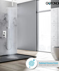 All In One Ceiling Mount Shower System With 12 Inch Rainfall Showerhead And Handheld Sprayer, Rough-In Valve in modern bathroom