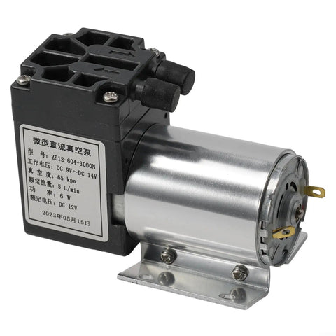 Tough As Nails DC 12V Vacuum Pump with compact design, motor, and ports for efficient gas sampling and smooth operation.