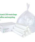 Heavy Duty 40 45 Gallon Trash Bags With Clear Scent Free Build Featuring No Nonsense Tear Resistant Polyethylene And Star Seal Bottom For Straight Up Leak Proof Cleanup In Every Standard Waste Bin, 250 count.