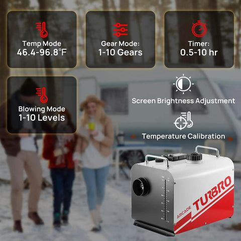 Kick The Freezer Chill With This 8KW Diesel Parking Heater Featuring temperature and gear mode settings for easy use.