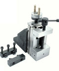 Game Changing Mini Vertical Slide And Tool Post Kit Featuring Dead Nuts Accurate 2 Inch Steel Vice with additional clamps.