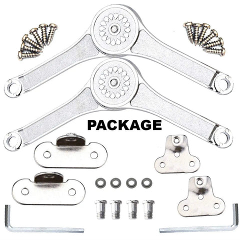 Heavy Duty Lid Stay Hinges With Soft Close For Toy Box, Cabinet And Kitchen Lids, 40lb Capacity, 110 Degree Opening, 2 Pack