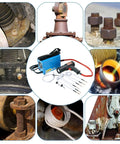 Heavy Duty Magnetic Induction Heater Kit With Four Interchangeable Coils Kicks Stuck Rusty Bolts Loose with different rusty bolts and coil images.