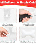 Guide to inflating bone foil balloon from Pawsome Dog Theme Party Balloons Set 35 Pack 12 Inch Latex Paw Print Balloons