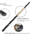 16 Inch Jeep Antenna Upgrade For 2007-2026 Wrangler JK JL JKU JLU Gladiator JT Bolt On Replacement Exterior Accessory with copper core and rubber shell.