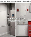 Heavy Duty 14X20 Galvanized Steel Access Panel With Keylock Cover For Drywall Openings And Utility Rooms in modern utility space.