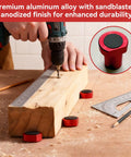 Red 12 Piece Aluminum Alloy Bench Dog Clamp Set For MFT Workbenches With Non Slip Surfaces And Table Stops Fits 0.787 Inch Dog Holes