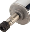 Close-up of Top Pick 300W High Speed Cool Spindle Motor With Er11 Chuck for Milling and Engraving showing metal housing and chuck.