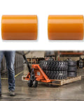 Premium GYUPTRK Load Wheel Kit For Toyota 8HBW23 Electric Pallet Jack Truck showing two durable polyurethane wheels for smooth operation.