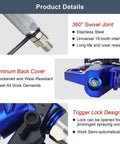 Professional Grade Airless Paint Sprayer Delivering Badass 3600 Psi Output Through A Reversible 517 Nozzle, showing swivel joint and aluminum design.