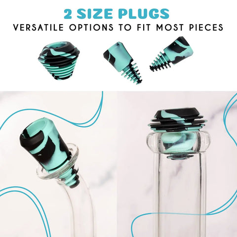 Glass Cleaning Plugs 3pc Silicone Stoppers Set For Reusable Glass Cleaner Accessory No Mess Cleanup Easy Shake Solution Kit