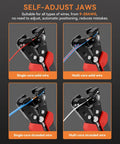 Self Adjusting Wire Stripper 3 In 1 Automatic Tool For 9-20 AWG Cables, showing four wire configurations in use.