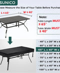 All Weather Outdoor Rectangular Table Cover 65 Inch Long By 40 Inch Wide By 6 Inch High For Patio Dining And Picnic Tables Waterproof