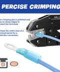 Pro Grade Crimping Tool Set With Ratchet Wire Crimper and Interchangeable Dies crimping blue wire terminal