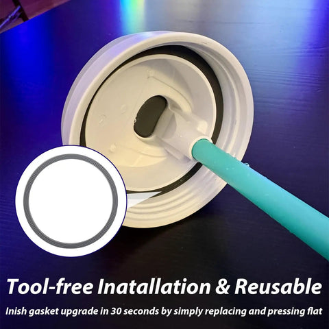 8 Pack Rubber Water Bottle Seal Replacement For FreeSip 19oz 24oz 25oz 32oz 40oz Lids Gaskets O Ring Set Silicone BPA Free Leak Proof Direct Replacement For Leaky Or Worn Seals; silicone gasket on bottle lid