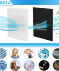 C545 Replacement Filter Set With 2 Filters And 8 Activated Carbon Pre Filters For Winix C545 Air Purifier illustration