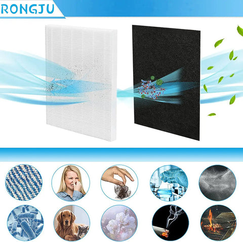 C545 Replacement Filter Set With 2 Filters And 8 Activated Carbon Pre Filters For Winix C545 Air Purifier illustration