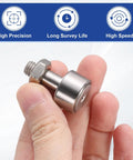 Close-up of hand holding Two Pack Cam Follower Track Runner Bearing 304 Stainless Steel With 19mm Roller Diameter M8 Stud Type