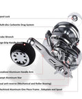 Diagram of Saltwater Trolling Fishing Reel With 15Kg 25Kg Max Drag And Five Point Two To One Gear Ratio Aluminum Alloy Boat Lure Casting Reel For Right Hand JG2500 Model Built Tough For Rough Seas highlighting features.