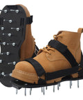 Heavy Duty Lawn Aerator Shoes With Spikes, spiked sandals for lawn aeration, one size fits most with hook and loop straps