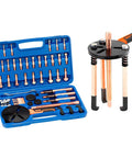 55 Piece Blind Bearing Puller For Wheel Bearing Remover Sets 6004 To 6416 kit with blue case and puller assembly