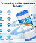 Two In One String Wound Sediment Filter With Iron Reduction For Whole House Well Water Filtration, 10 By 4.5 Inch, 1 Pack