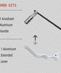 Extended Lever And Handle For 10 22 Combo Replacement Accessories Aluminum Anodized Silver Upgrade product kit